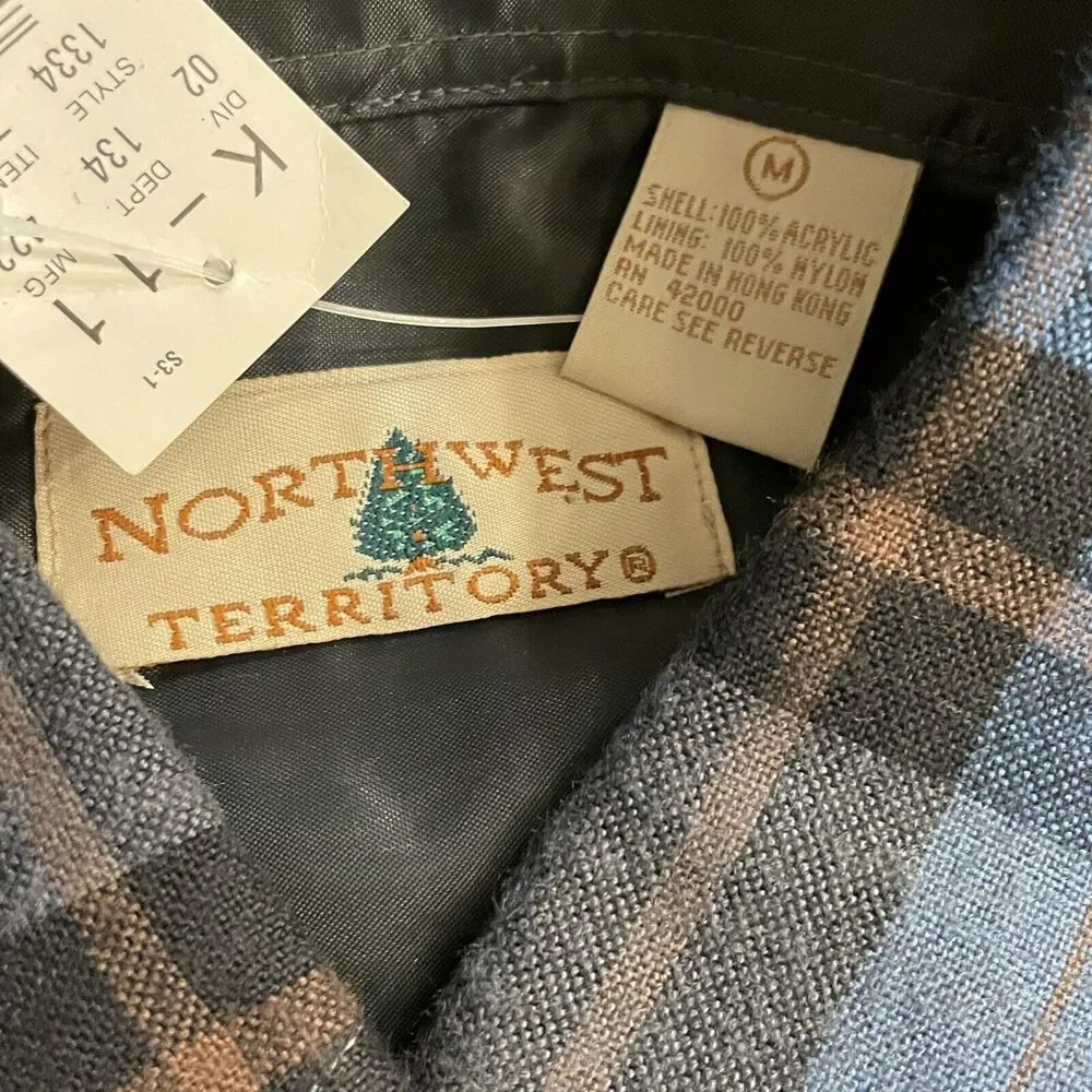 Northwest Territory Shirt Plaid‎ Button Up Vintage Outdoors Mens M New